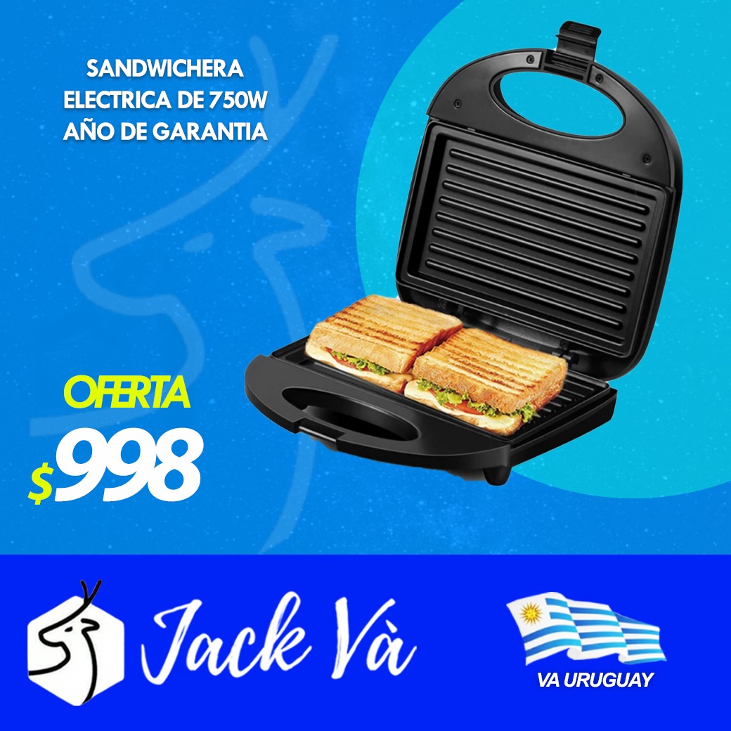 Sandwichera Eléctrica Antiadherente